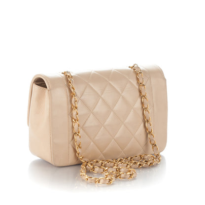 Chanel Lambskin Quilted Small Single Flap Beige 3 of 8