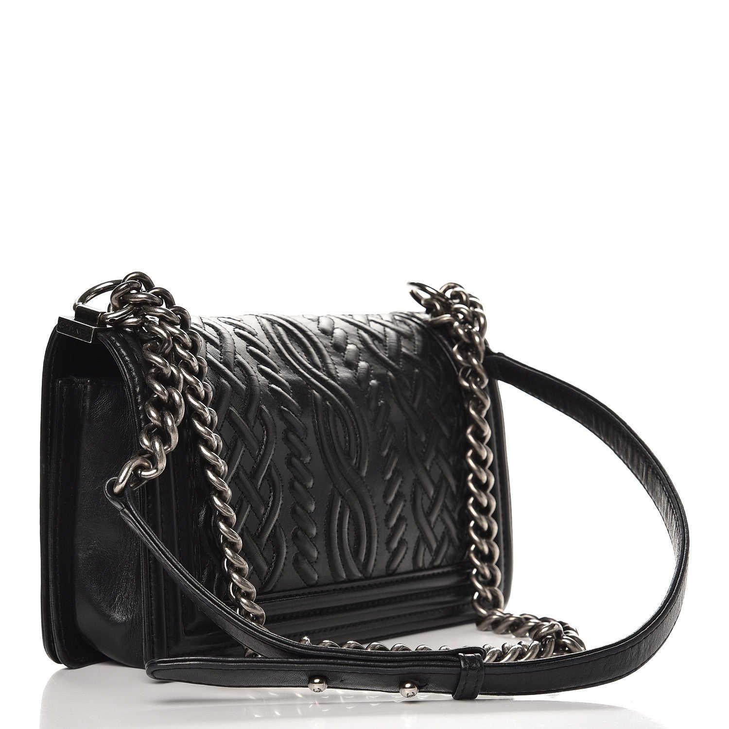 Chanel Lambskin Medium Celtic Boy Flap Black 4 of 12