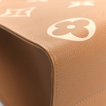Louis Vuitton Empreinte Monogram Giant Onthego MM Arizona Creme 9 of 10