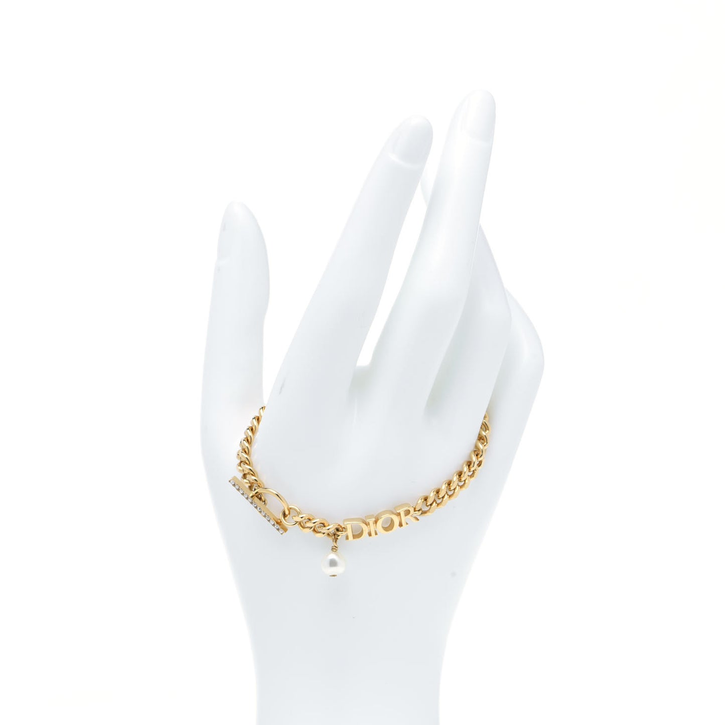 Metal Logo Chain Bracelet Gold