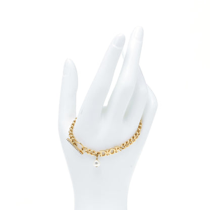 Christian Dior Metal Logo Chain Bracelet Gold 2 of 6
