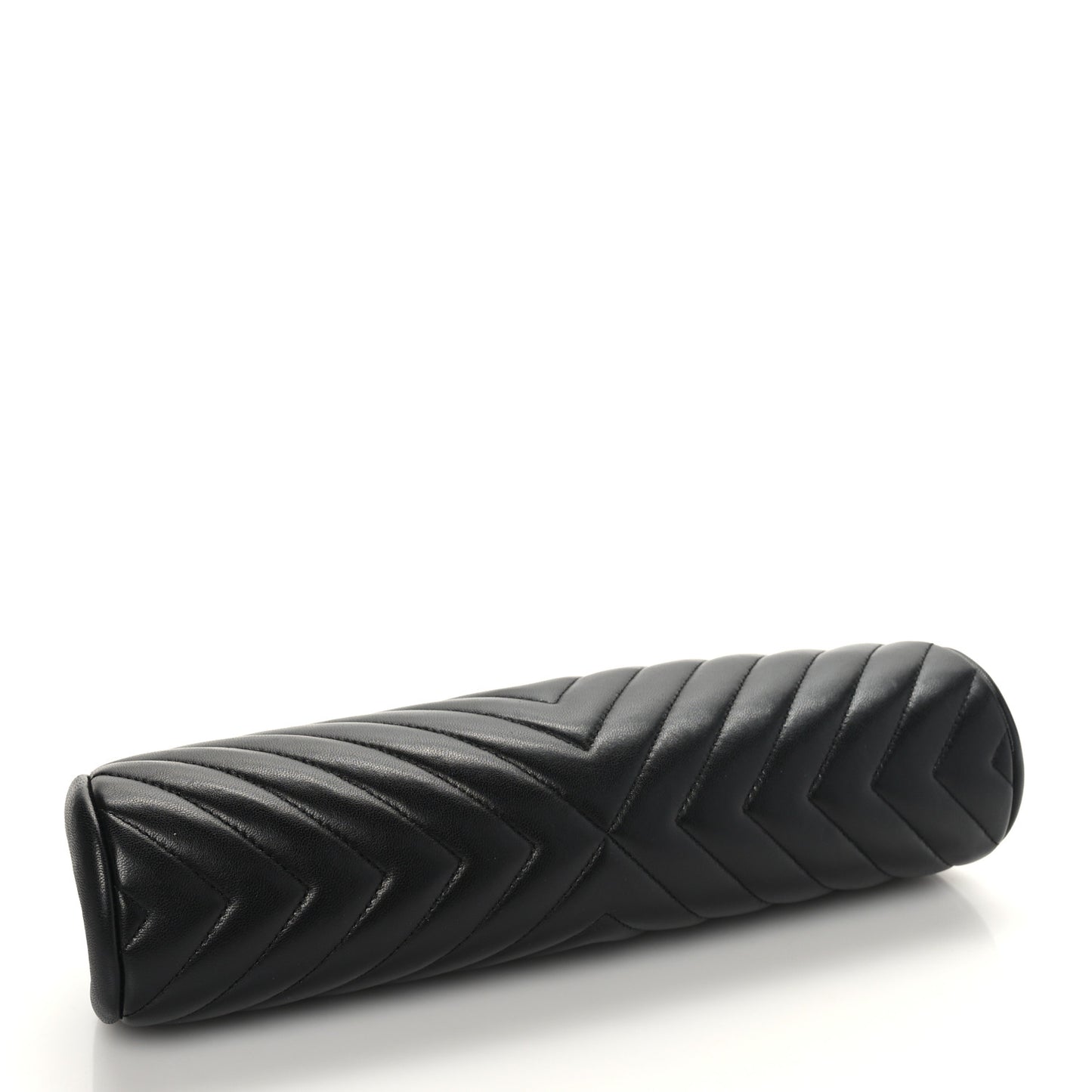 Lambskin Chevron Quilted Timeless Clutch Black