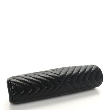 Chanel Lambskin Chevron Quilted Timeless Clutch Black 4 of 9