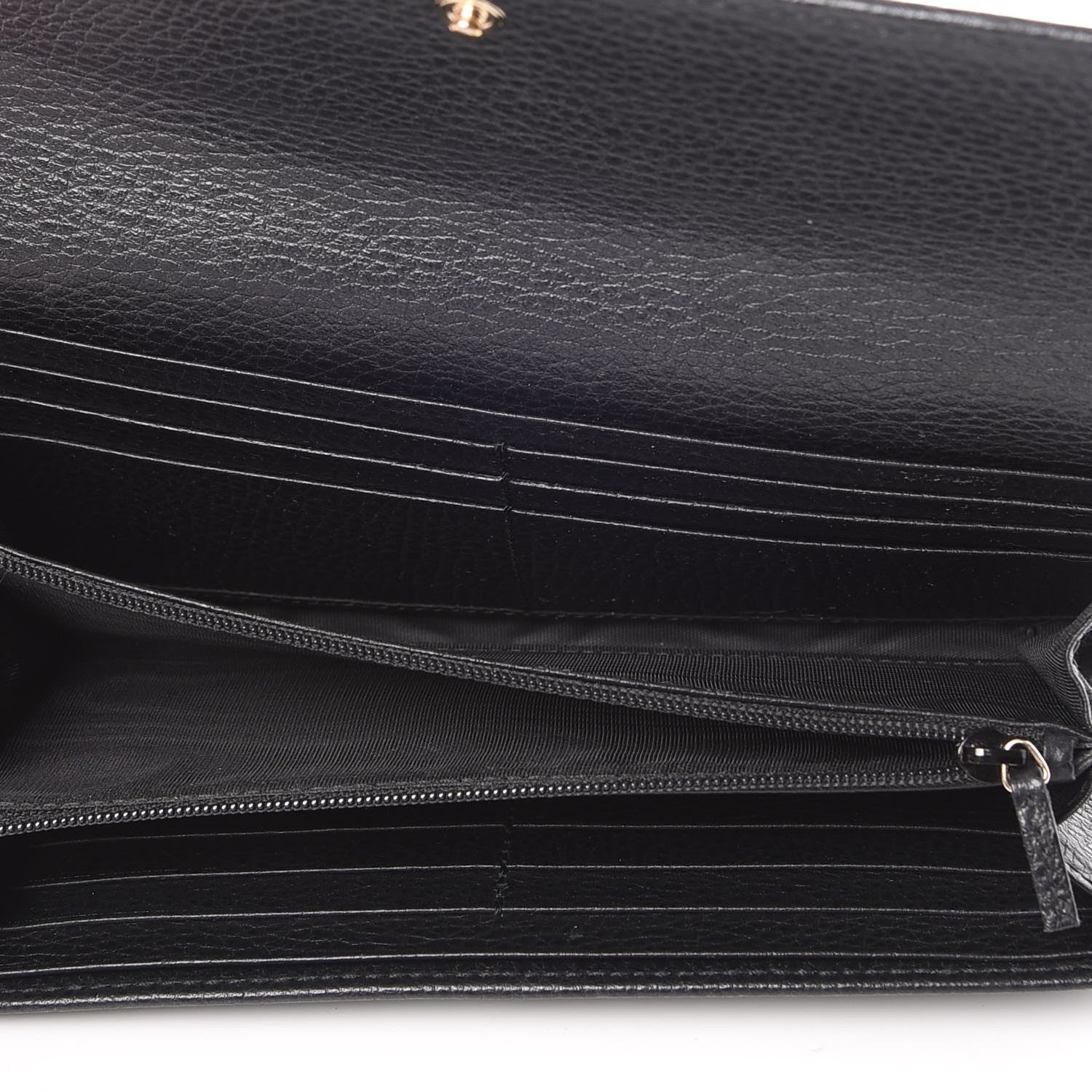 Gucci Dollar Calfskin Swing Continental Wallet Black 7 of 9