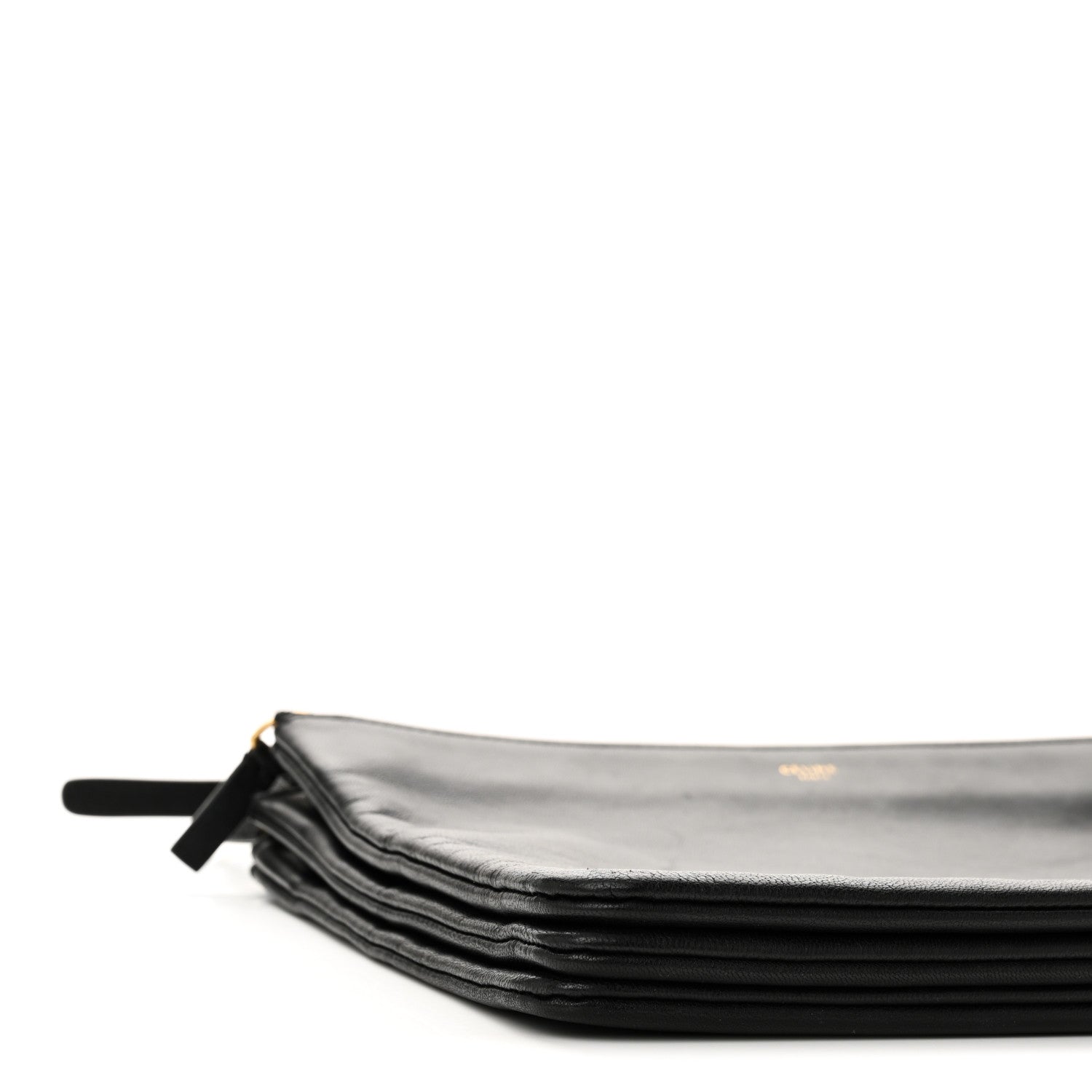 Celine Lambskin Large Trio Crossbody Bag Black 10 of 11