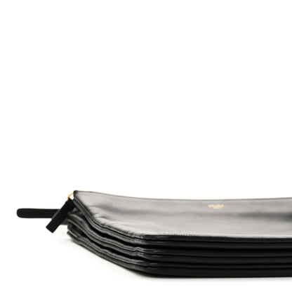 Celine Lambskin Large Trio Crossbody Bag Black 10 of 11