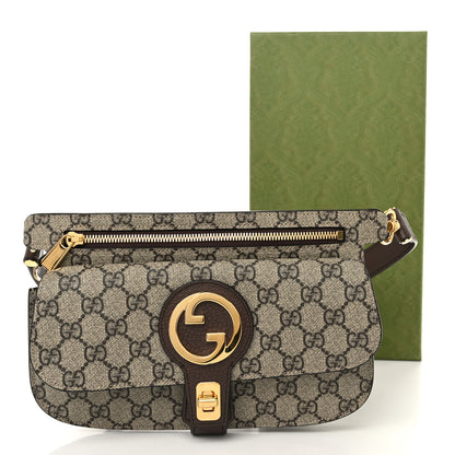 Gucci GG Supreme Monogram Textured Dollar Calfskin Blondie Belt Bag Beige Ebony New Acero 11 of 11