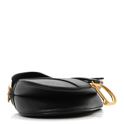 Christian Dior Grained Calfskin Saddle Bag Black 4 of 11