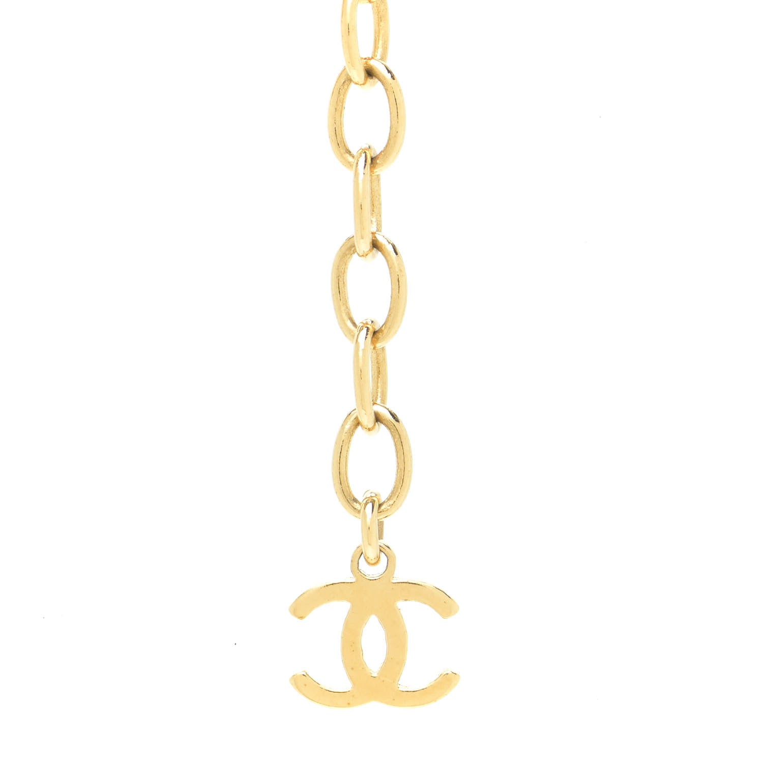 Chanel Crystal CC Star Necklace Gold 9 of 9