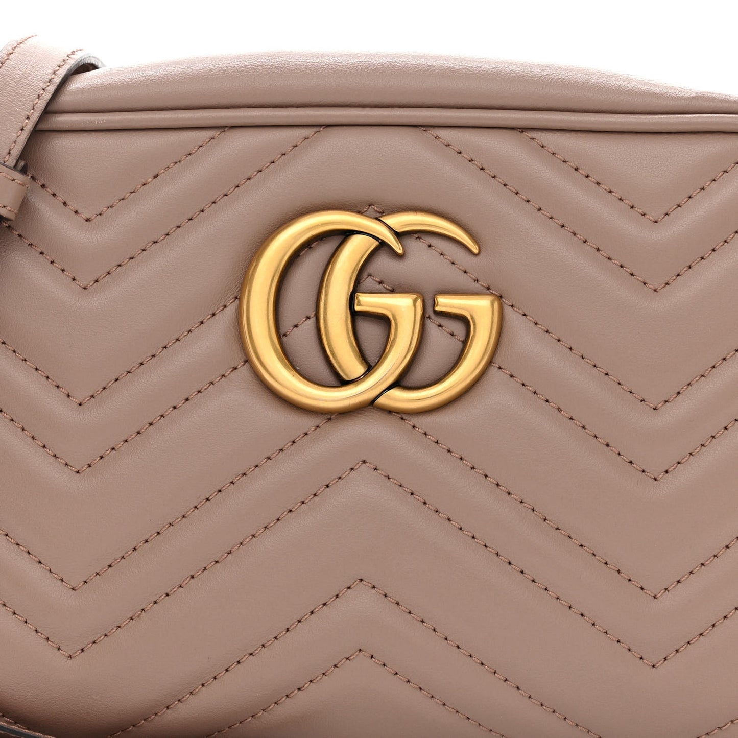 Calfskin Matelasse Small GG Marmont Chain Shoulder Bag Porcelain Rose
