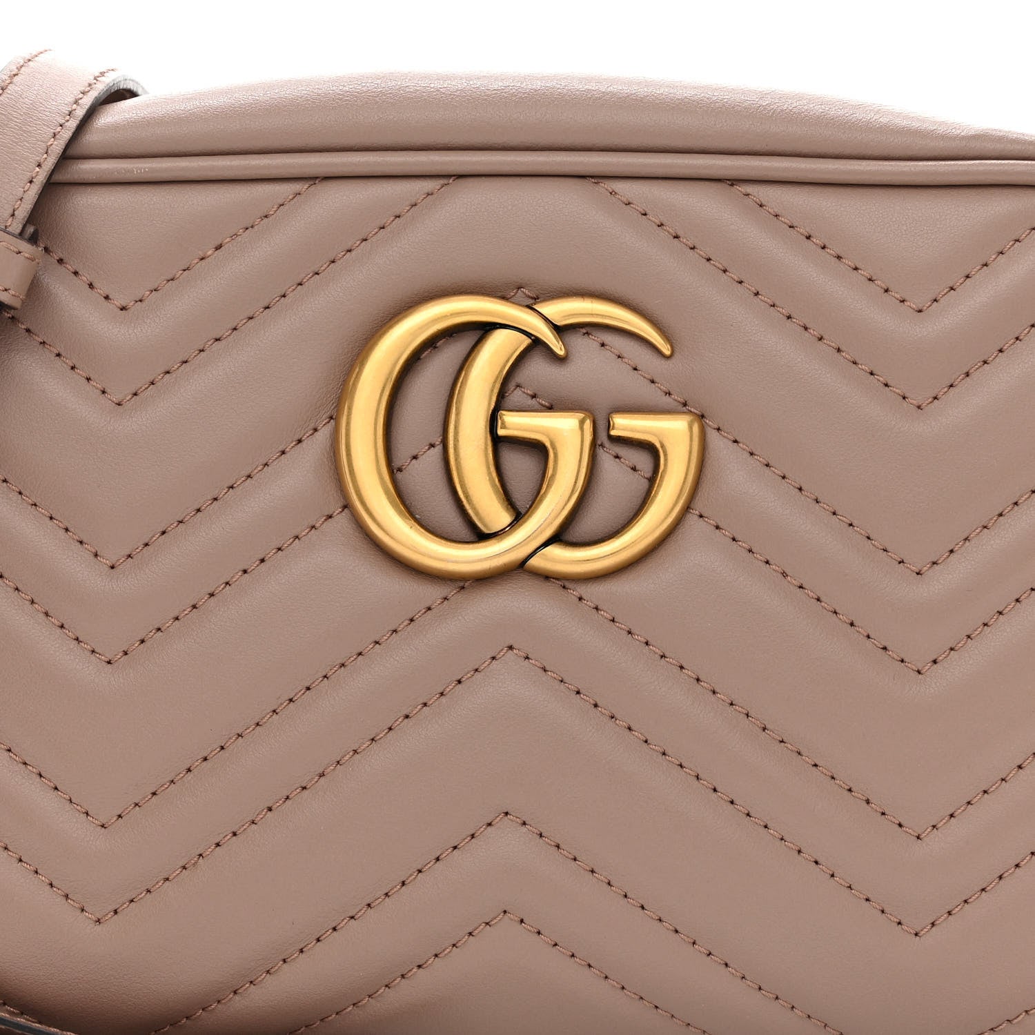 Gucci Calfskin Matelasse Small GG Marmont Chain Shoulder Bag Porcelain Rose 8 of 11