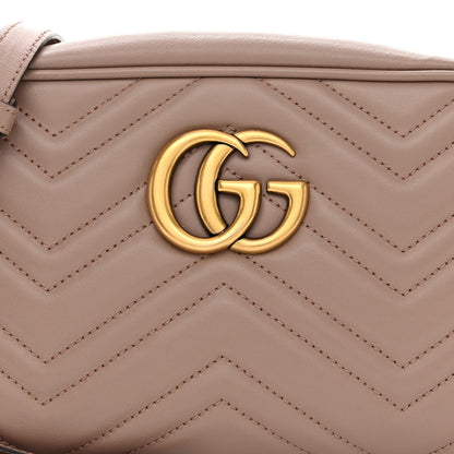 Gucci Calfskin Matelasse Small GG Marmont Chain Shoulder Bag Porcelain Rose 8 of 11