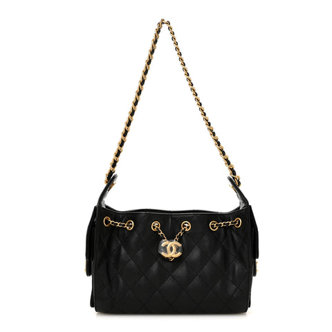 Caviar Quilted Mini Chanel 25 Handbag Black