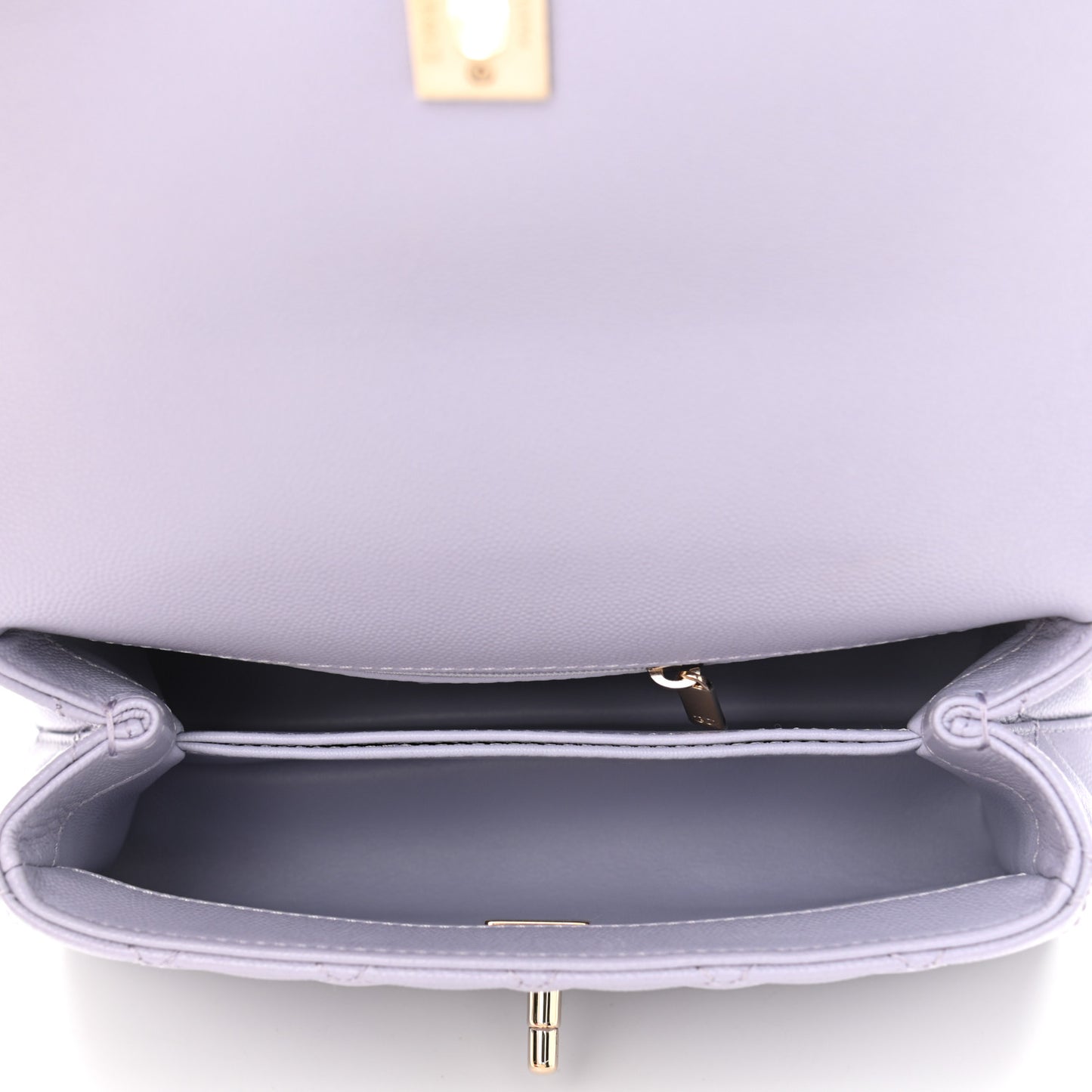 Caviar Quilted Mini Coco Handle Flap Light Purple