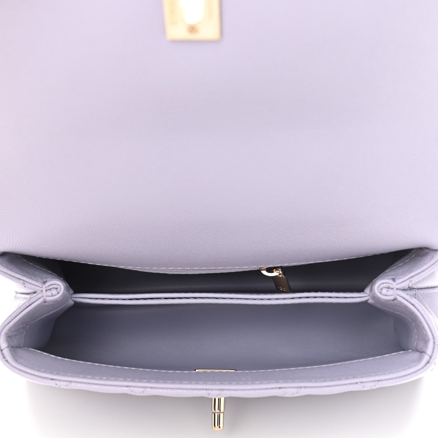 Chanel Caviar Quilted Mini Coco Handle Flap Light Purple 5 of 10