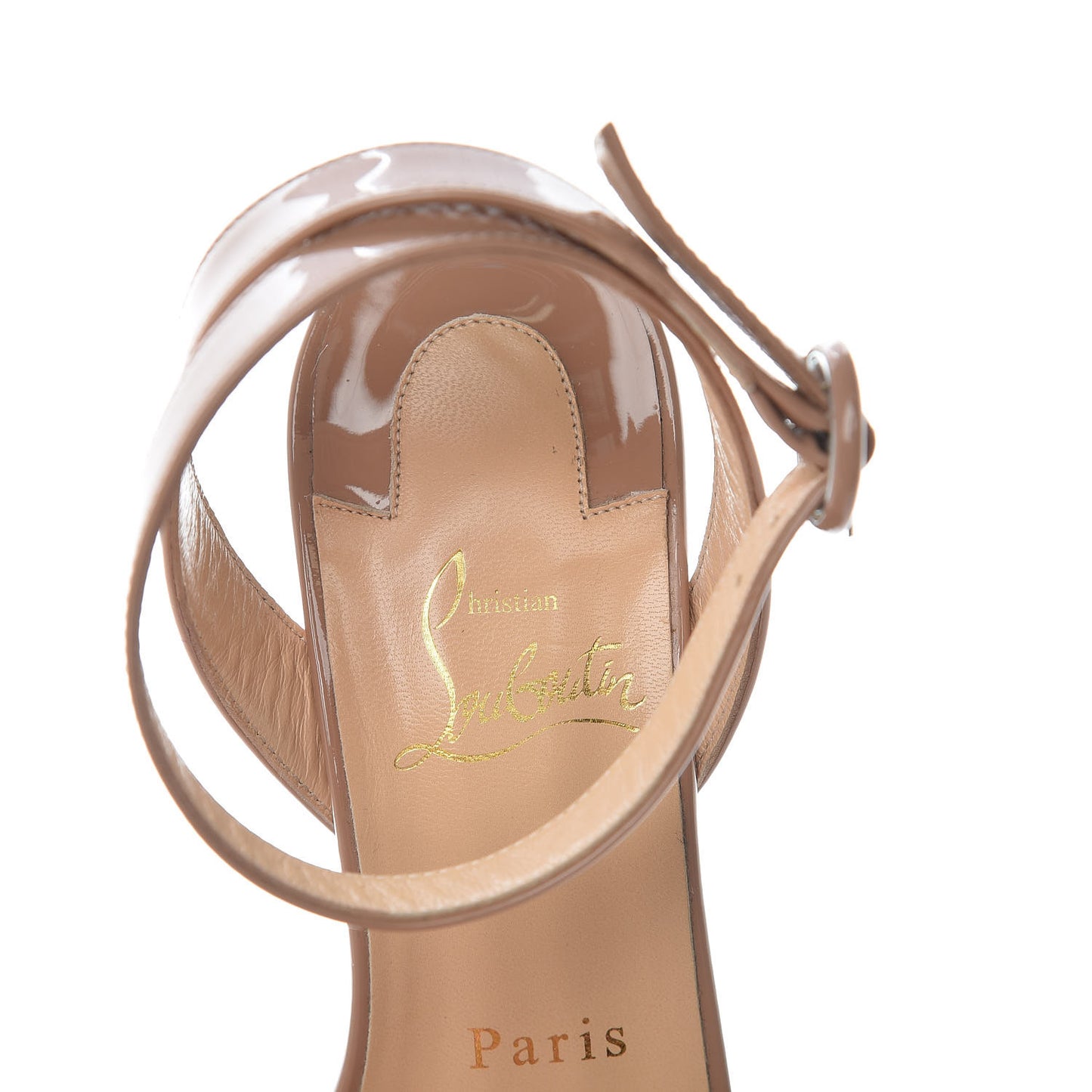 Patent Havana Forties 100 Sandals 36.5 Nude