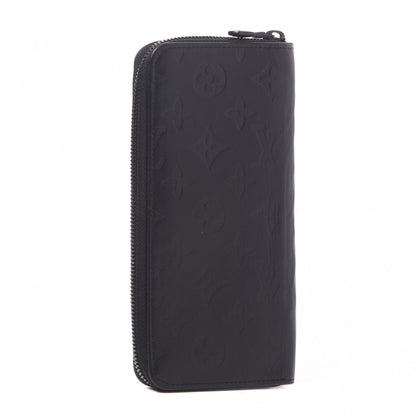 Louis Vuitton Calfskin Monogram Shadow Vertical Zippy Wallet Black 2 of 8