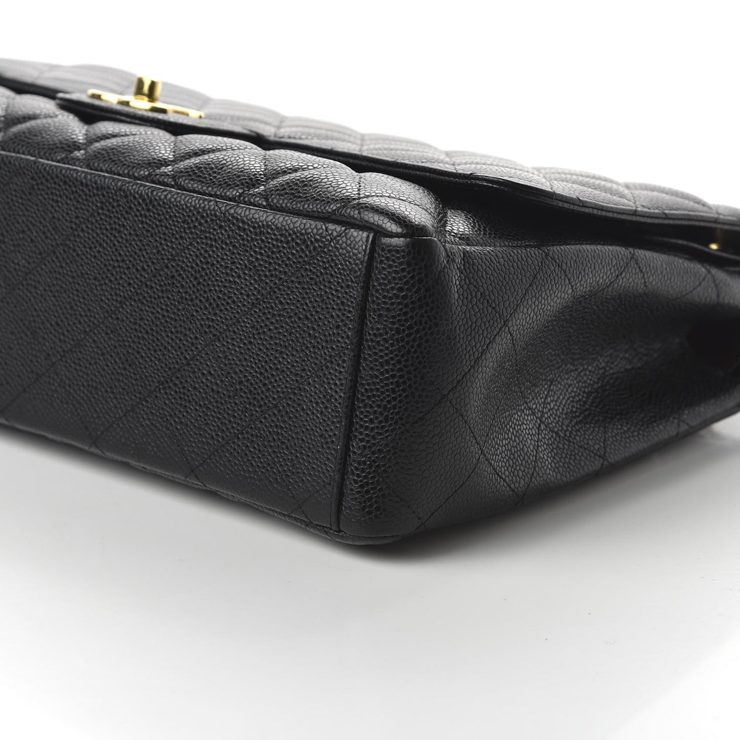Caviar Quilted Maxi Double Flap Black