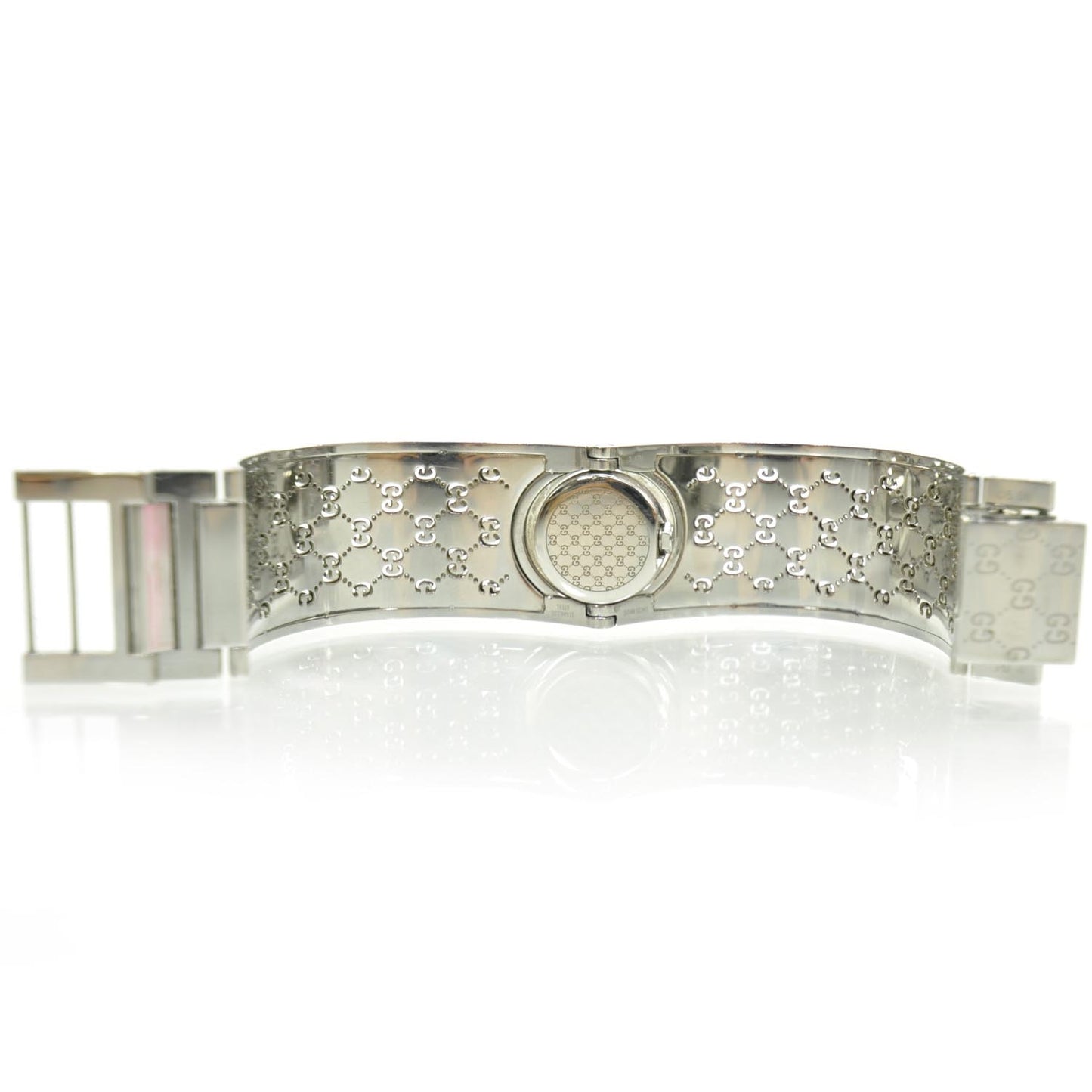 Stainless Steel Diamond Bezel 23mm Twirl Quartz Watch Brown