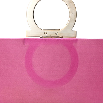 Salvatore Ferragamo Satin Musa Gancini Clutch Geranio 8 of 8