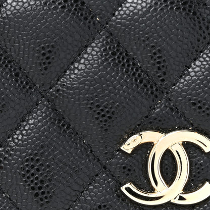 Chanel Caviar Quilted Business Affinity Clutch With Chain Black 9 of 12