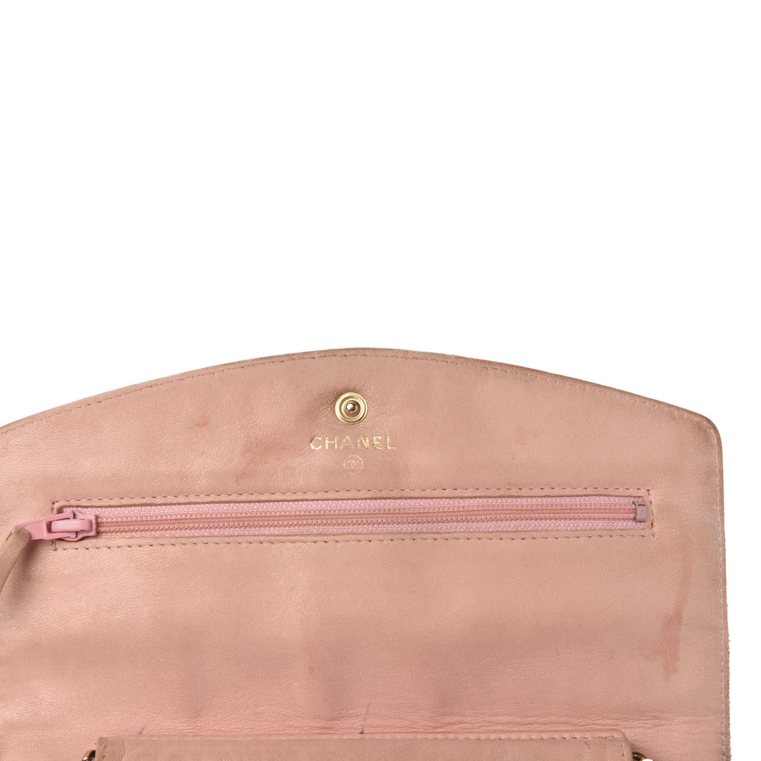 Chanel Caviar Timeless CC Wallet On Chain WOC Light Pink 6 of 14