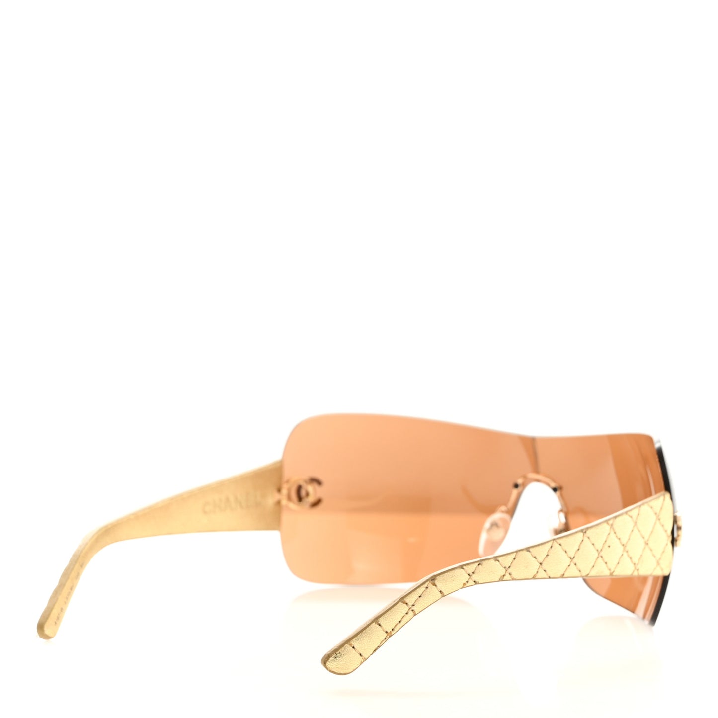 Metallic Quilted CC Sunglasses 4157-Q Beige
