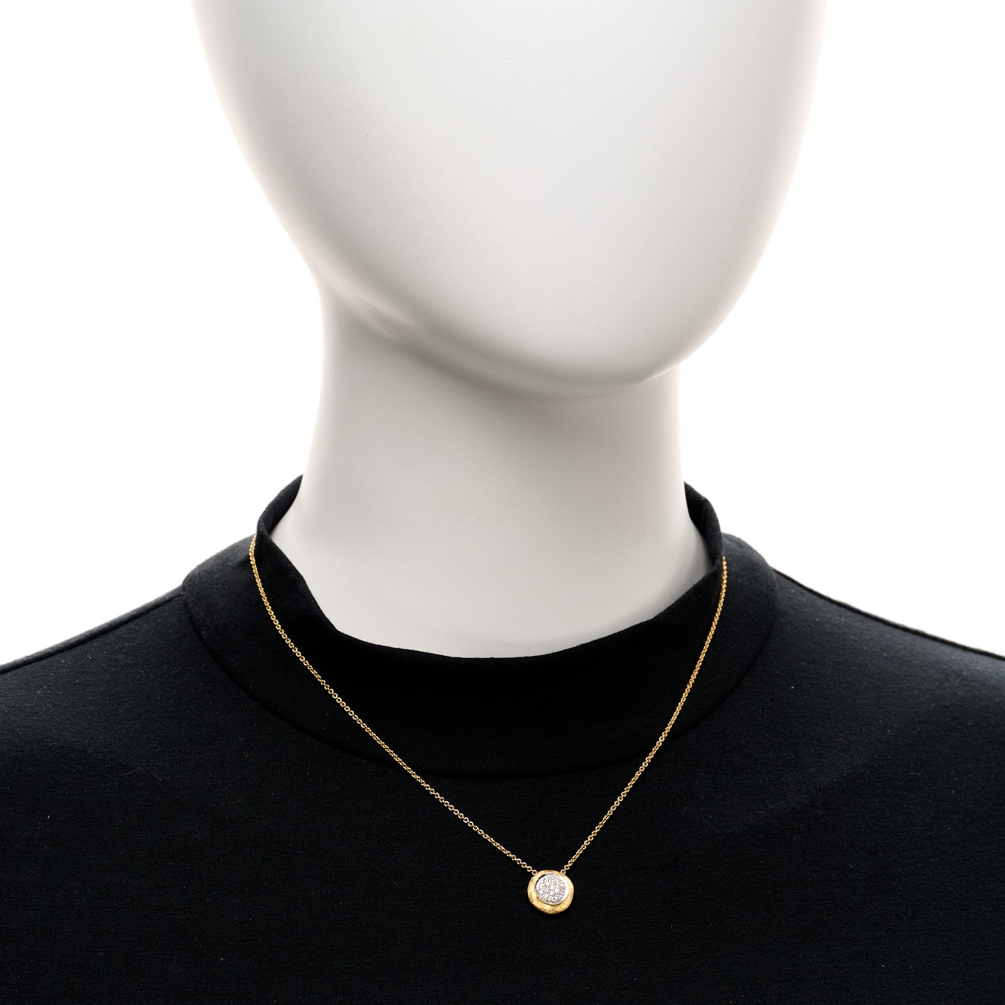 18K Yellow White Gold Diamond Jaipur Pendant Necklace