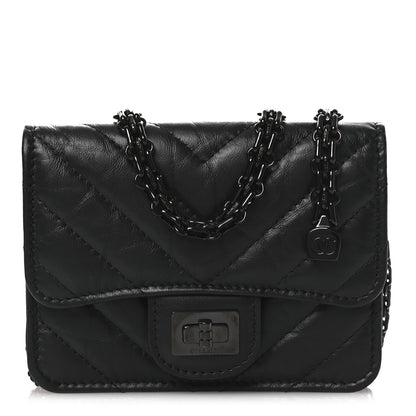 Chanel Aged Calfskin Chevron Quilted Reissue Belt Bag So Black 9 of 13