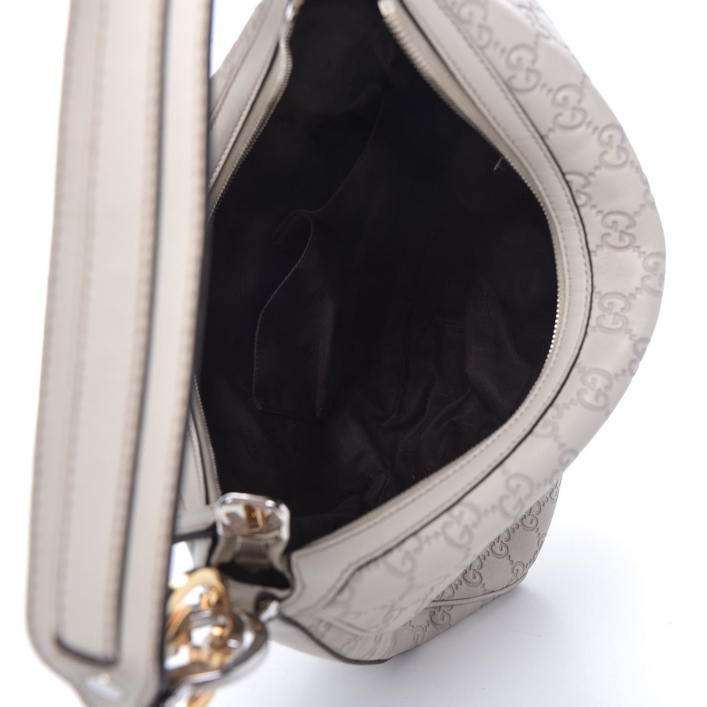 Guccissima Medium GG Twins Hobo Off White