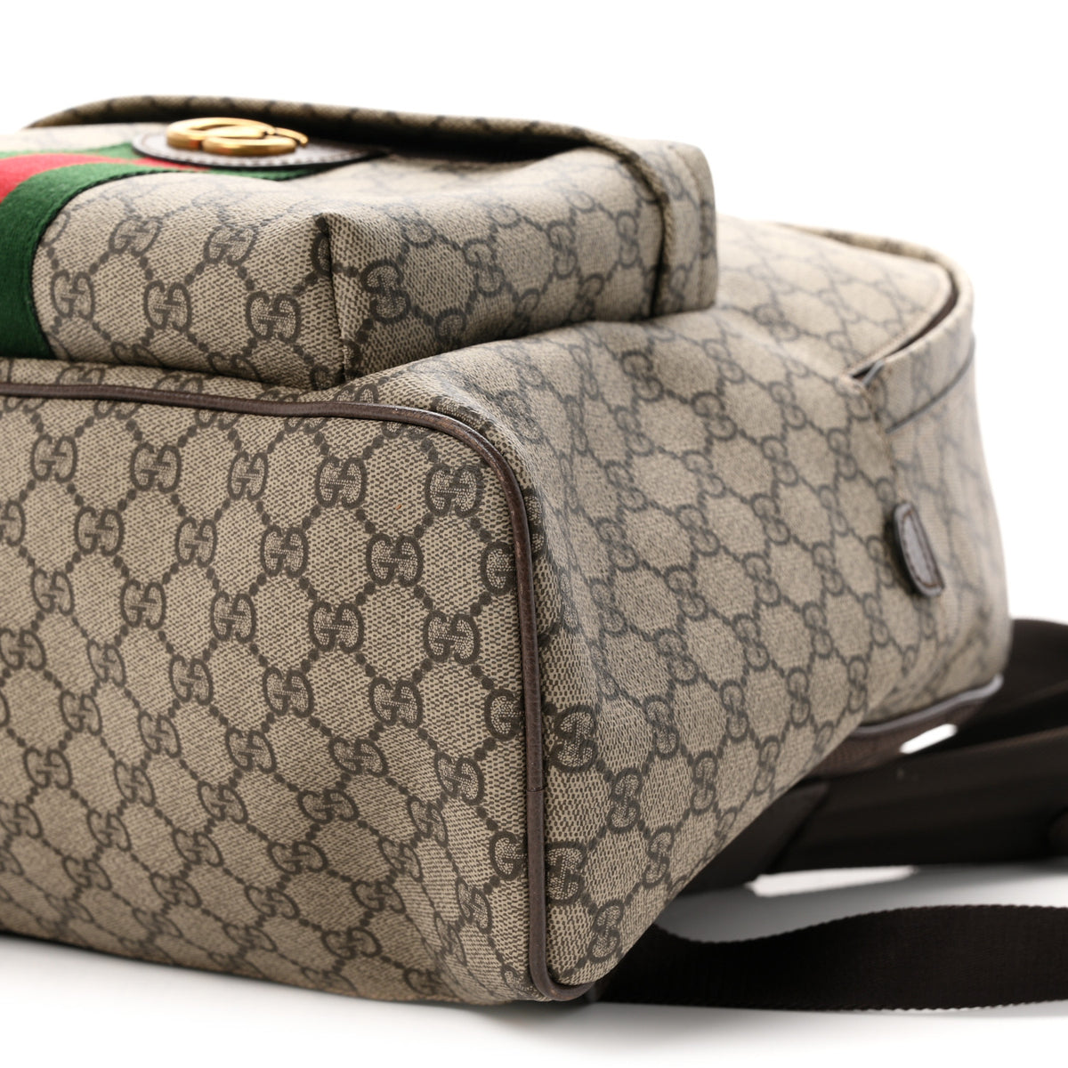 GG Supreme Monogram Medium Ophidia Backpack Brown