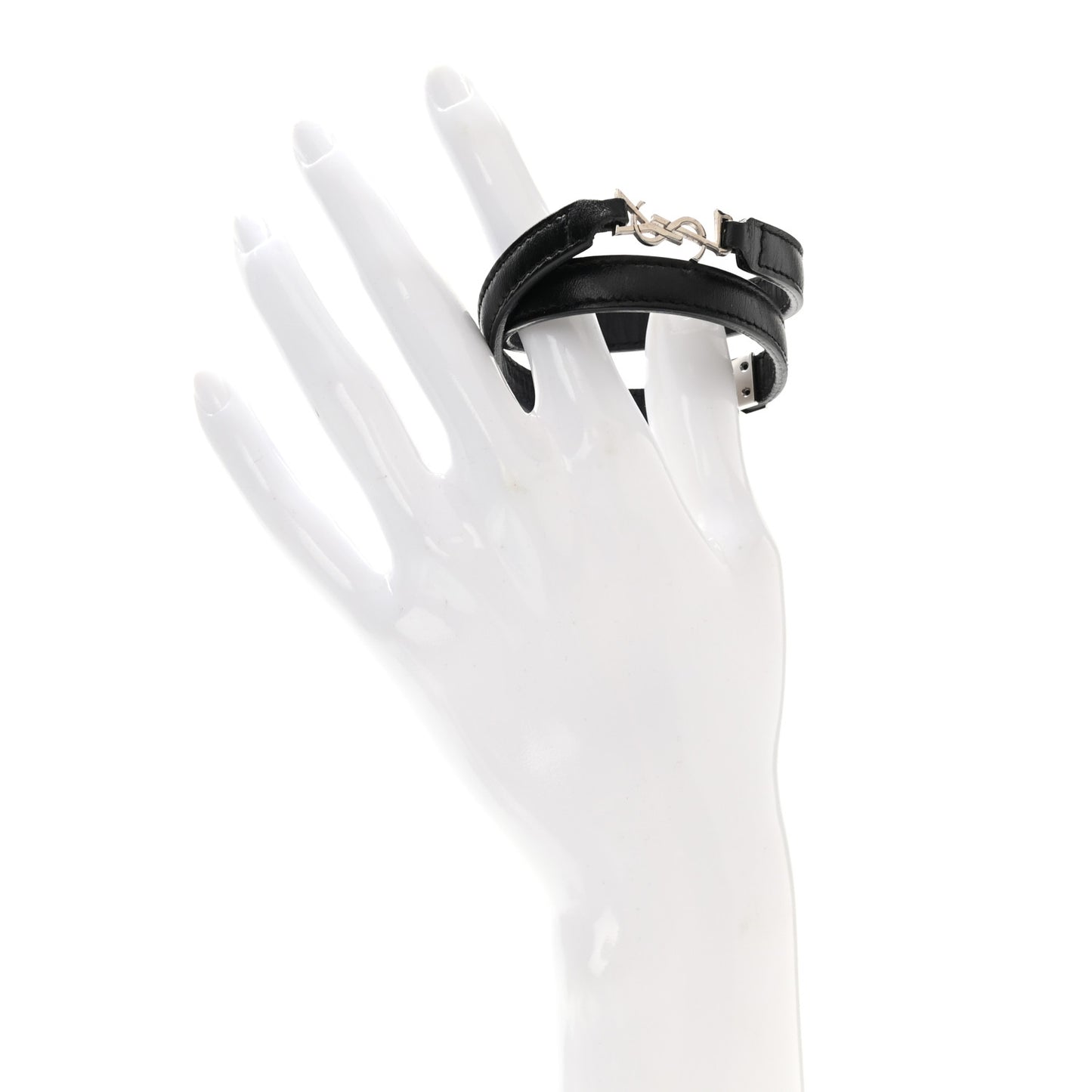 Calfskin Double Wrap Bracelet Black