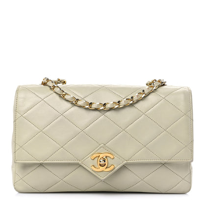 Chanel Lambskin Quilted Small Single Flap Beige 1 of 16