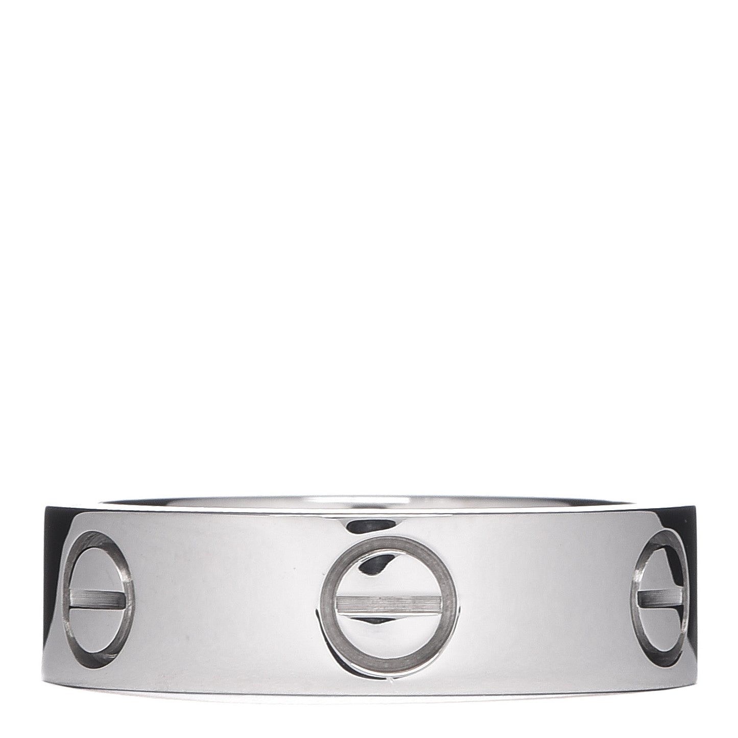 18K White Gold 5.5mm LOVE Ring 52 6