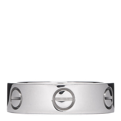 Cartier 18K White Gold 5.5mm LOVE Ring 52 6 1 of 6
