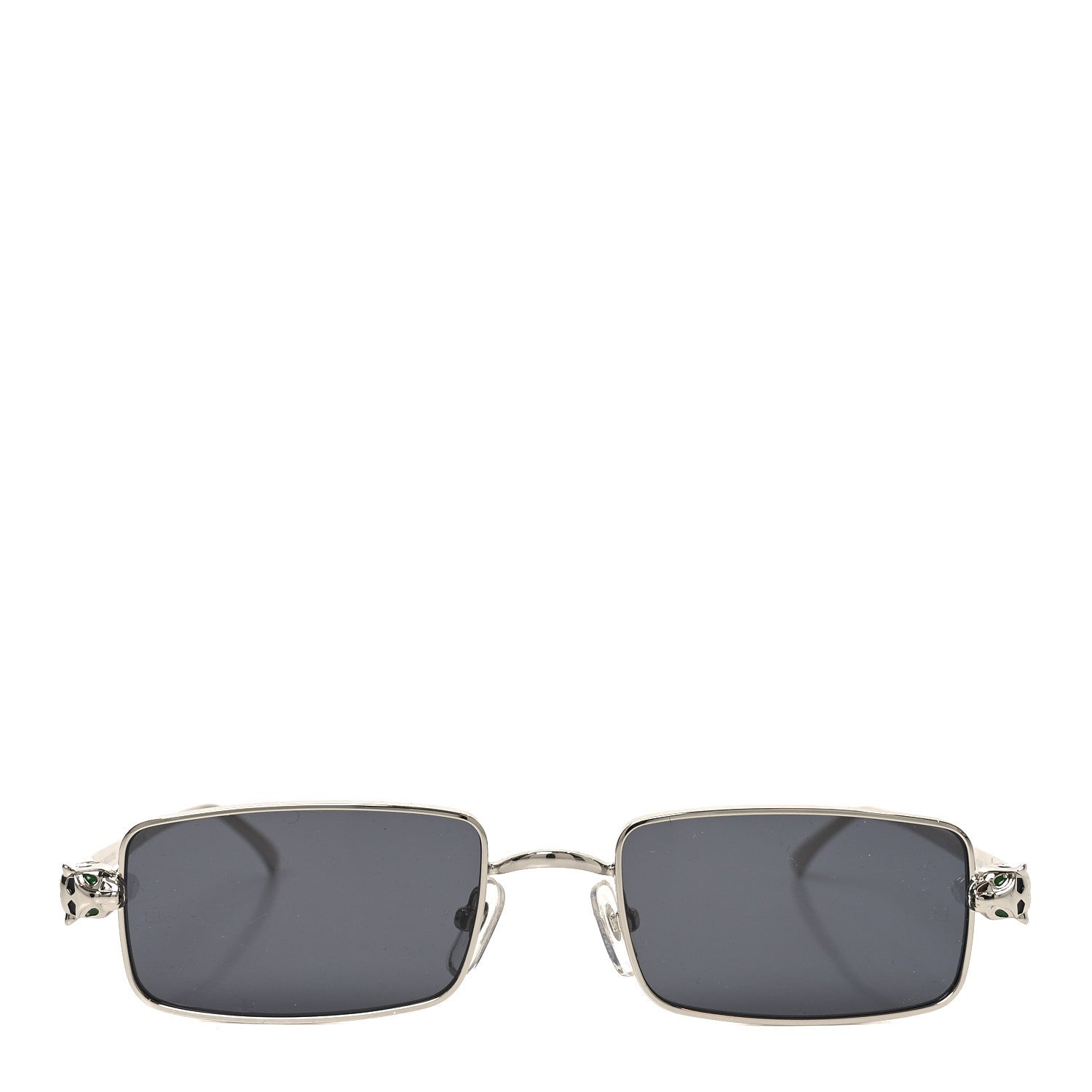 Cartier Metal Panthere De Cartier Rectangular Sunglasses CT0473S Silver 2 of 7