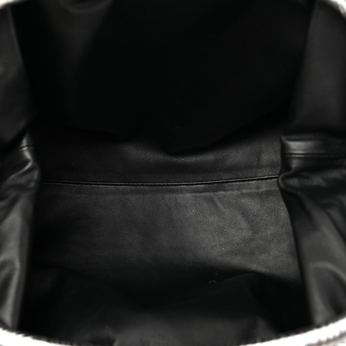 Metallic Bark Calfskin Embossed The Pouch Oversized Clutch Silver