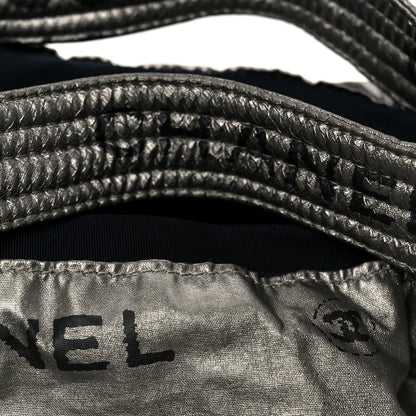 Chanel Lacquered Canvas Ligne Messenger Tote Argent Fonce 12 of 13