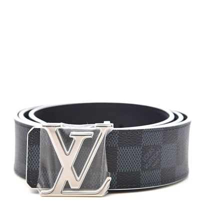 Louis Vuitton Damier Cobalt 40mm LV Initiales Belt 95 38 1 of 6