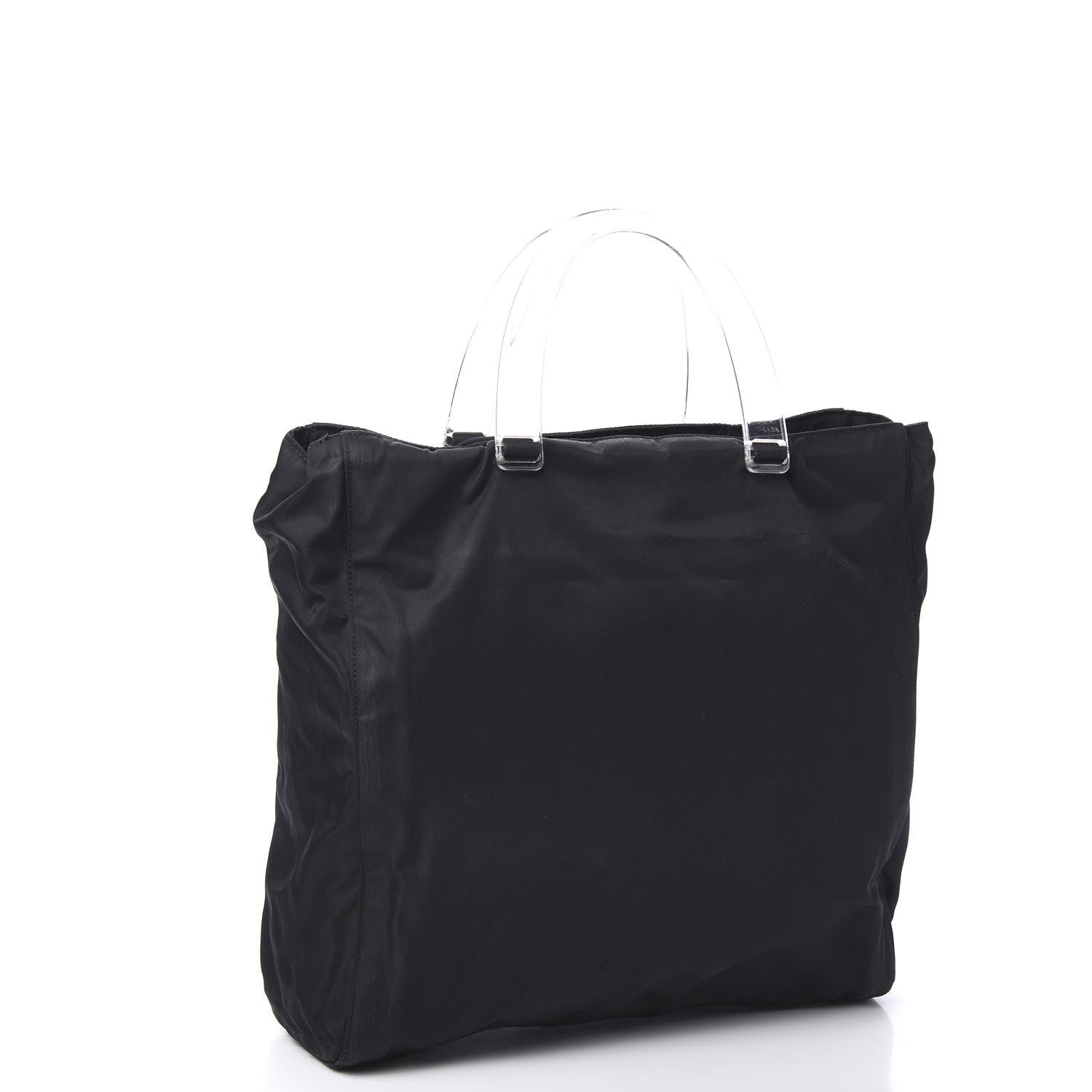 Prada Tessuto Nylon Lucite Tote Black 2 of 9