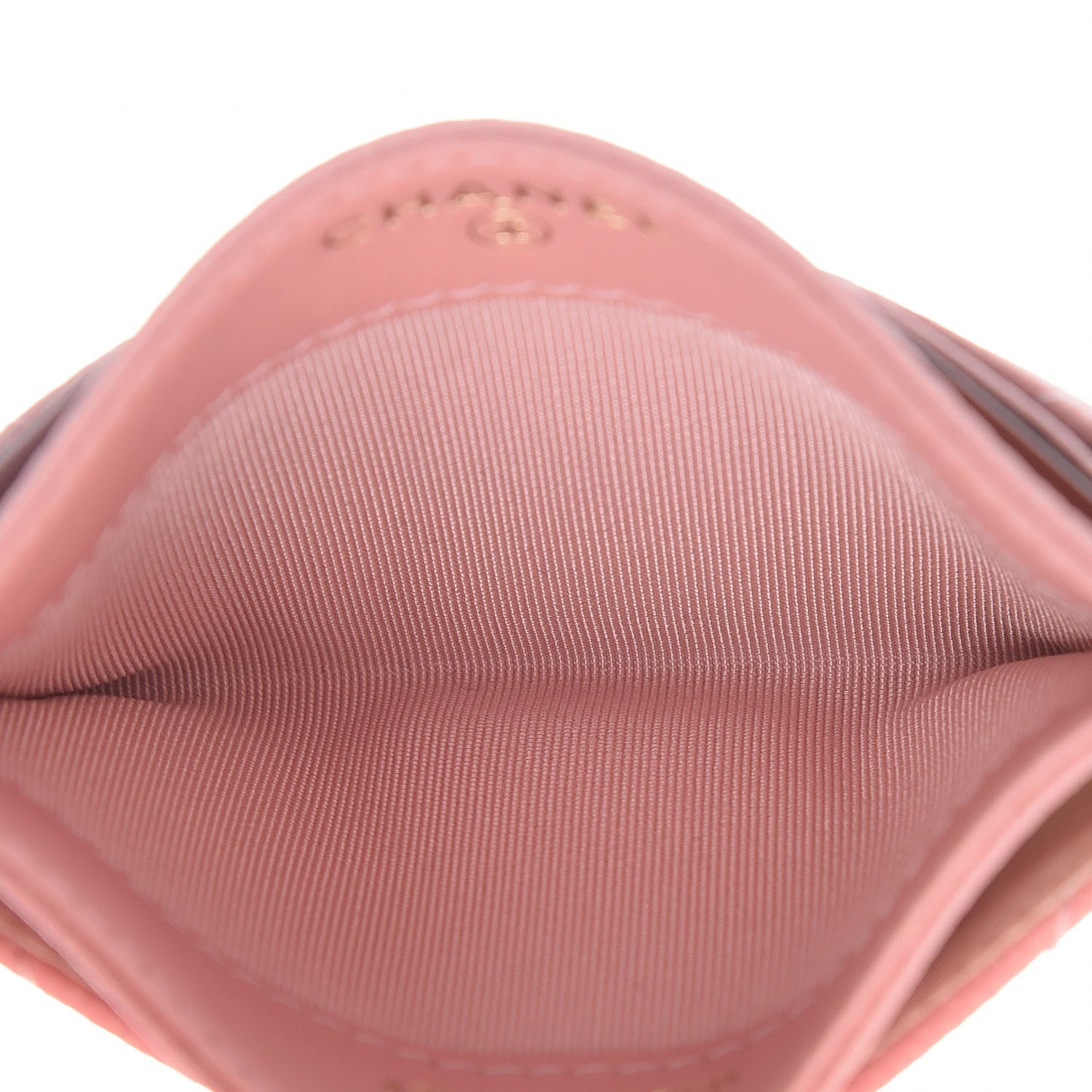 Chanel Caviar Chevron Quilted Card Holder Pink 5 of 9
