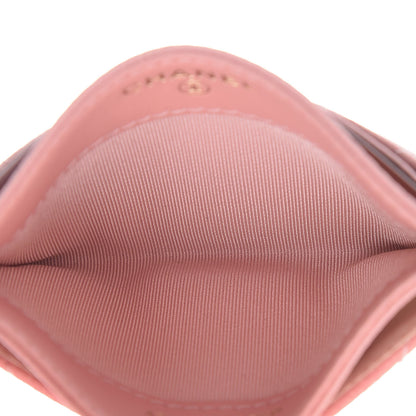 Chanel Caviar Chevron Quilted Card Holder Pink 5 of 9
