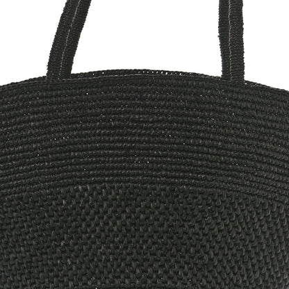 The Row Raffia Emilie Tote Bag Black 7 of 11