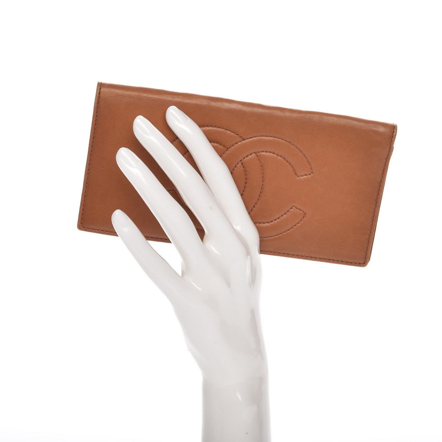 Lambskin Timeless CC Yen Wallet Brown