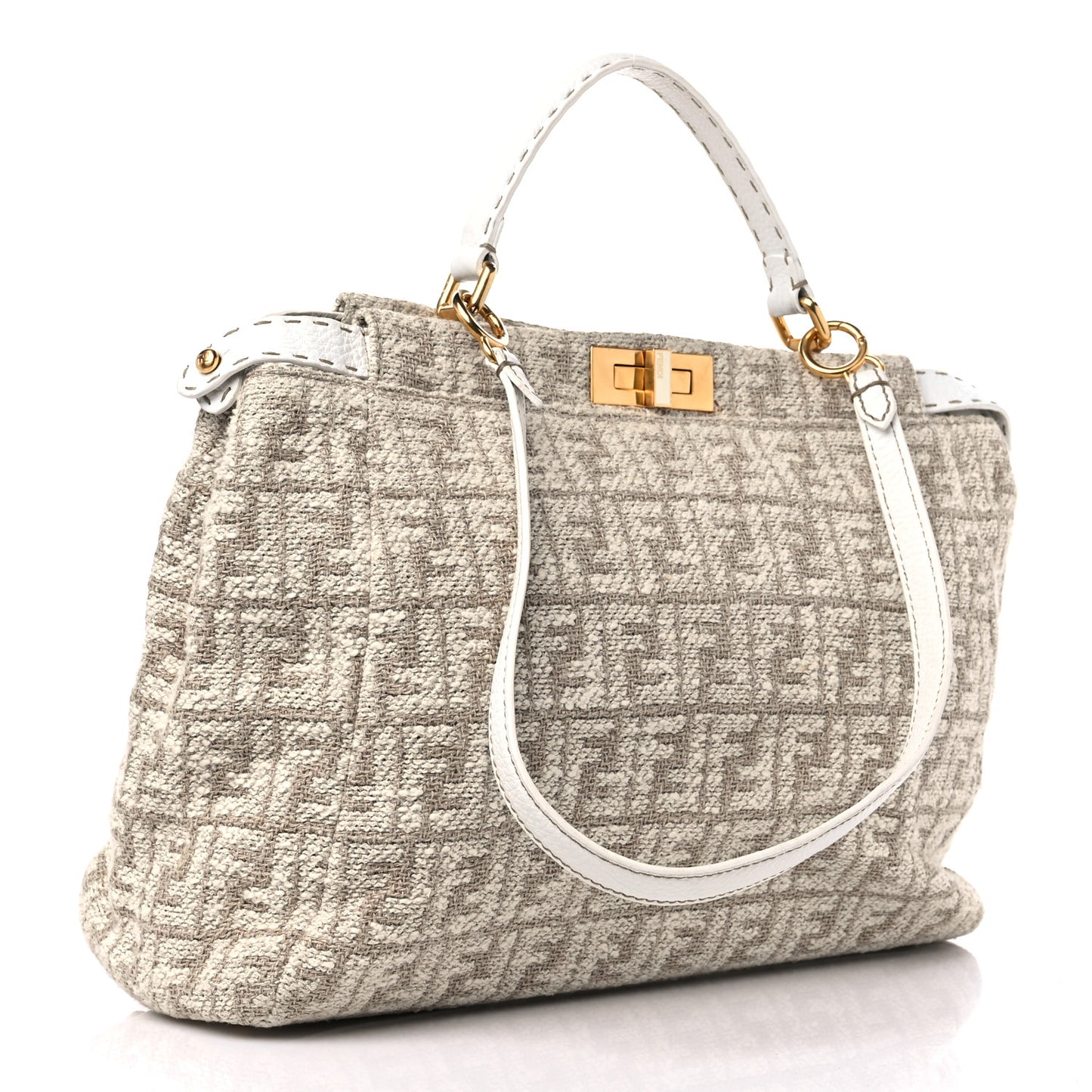 Corda Zucca Large Peekaboo Iconic Satchel White