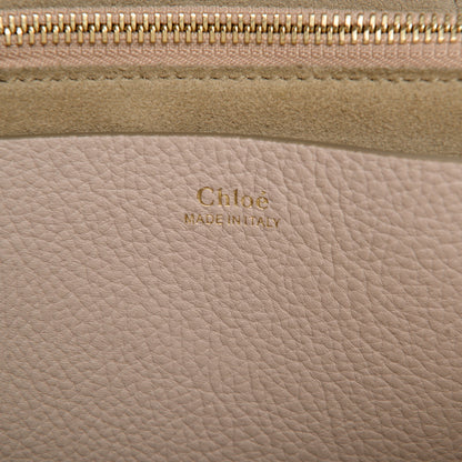 Chloe Grained Calfskin Small Hayley Hobo Abstract White 7 of 9