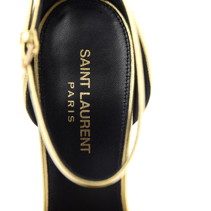 Saint Laurent Calfskin Opyum Sandals 39 Oro 8 of 11