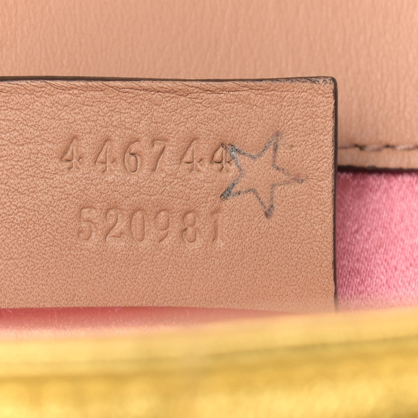 Metallic Calfskin Matelasse Studded Mini Pearly GG Marmont Shoulder Bag Gold
