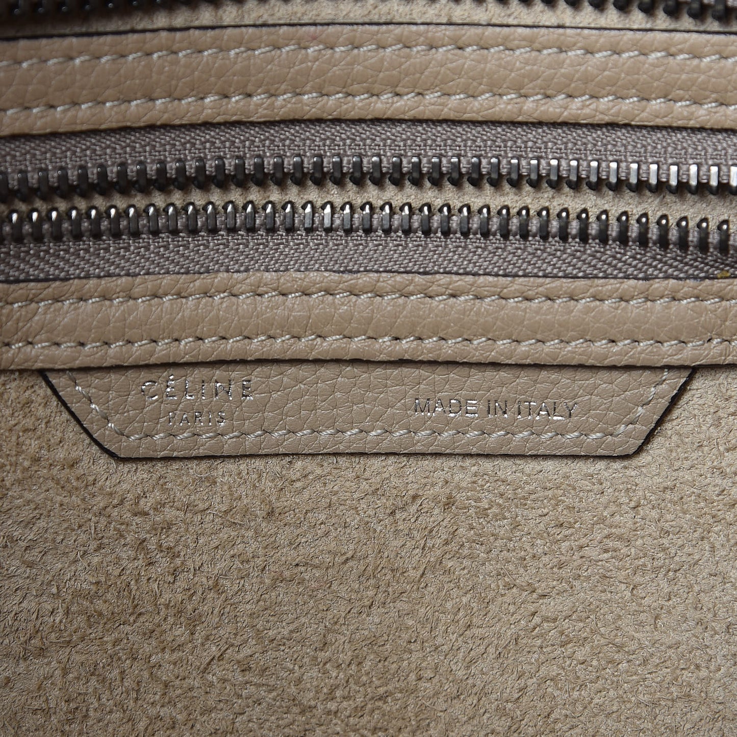 Drummed Calfskin Micro Luggage Dune