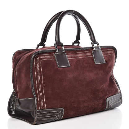 Loewe Suede Amazona 36 Burgundy 3 of 21